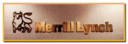 Merrill Lynch Interior Brass Logo